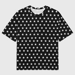 Мужская футболка оверсайз БЕЛЫЕ ЗВЁЗДЫ