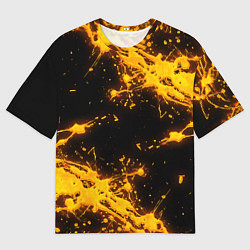 Мужская футболка оверсайз БРЫЗГИ КРАСКИ NEON