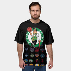 Футболка оверсайз мужская Boston Celtics 1, цвет: 3D-принт — фото 2