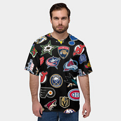 Футболка оверсайз мужская NBA PATTERN, цвет: 3D-принт — фото 2