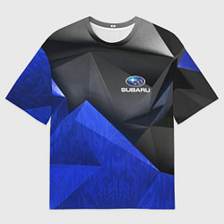 Футболка оверсайз мужская SUBARU, цвет: 3D-принт
