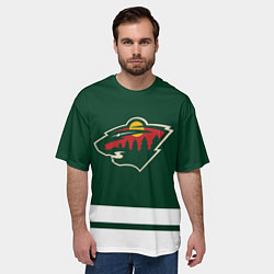 Футболка оверсайз мужская Миннесота Уайлд, цвет: 3D-принт — фото 2