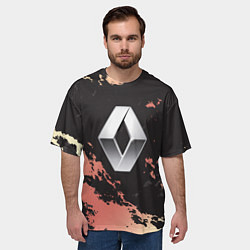 Футболка оверсайз мужская Renault спина, цвет: 3D-принт — фото 2
