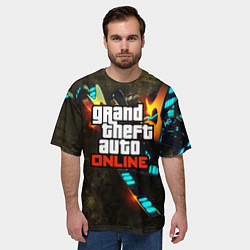 Футболка оверсайз мужская GTA:Online, цвет: 3D-принт — фото 2
