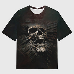 Мужская футболка оверсайз ЧЕРЕП