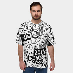Футболка оверсайз мужская Rock, цвет: 3D-принт — фото 2