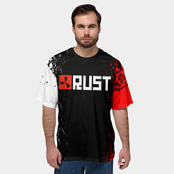 Футболка оверсайз мужская RUST, цвет: 3D-принт — фото 2