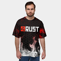 Футболка оверсайз мужская RUST, цвет: 3D-принт — фото 2