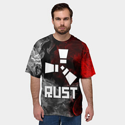 Футболка оверсайз мужская RUST, цвет: 3D-принт — фото 2