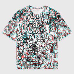 Мужская футболка оверсайз Vault Boy красныйсиний