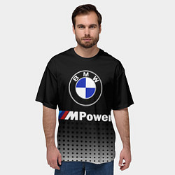 Футболка оверсайз мужская BMW, цвет: 3D-принт — фото 2