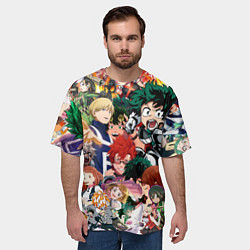 Футболка оверсайз мужская Моя геройская академия, цвет: 3D-принт — фото 2