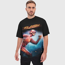 Футболка оверсайз мужская The Flash, цвет: 3D-принт — фото 2