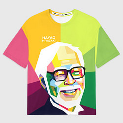 Футболка оверсайз мужская Hayao Miyazaki, цвет: 3D-принт