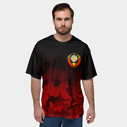 Футболка оверсайз мужская СССР, цвет: 3D-принт — фото 2