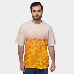 Футболка оверсайз мужская ПИВО, цвет: 3D-принт — фото 2