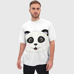 Футболка оверсайз мужская Panda, цвет: 3D-принт — фото 2