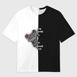 Мужская футболка оверсайз Лягуха