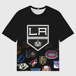 Футболка оверсайз мужская NHL Los Angeles Kings, цвет: 3D-принт