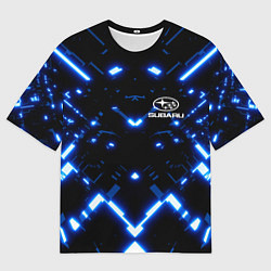 Футболка оверсайз мужская SUBARU, цвет: 3D-принт
