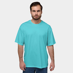 Футболка оверсайз мужская Бирюза, цвет: 3D-принт — фото 2