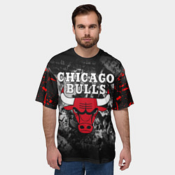 Футболка оверсайз мужская CHICAGO BULLS, цвет: 3D-принт — фото 2