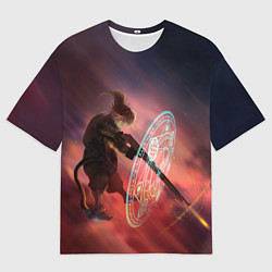 Футболка оверсайз мужская Удар Тани, цвет: 3D-принт