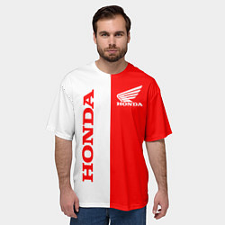 Футболка оверсайз мужская HONDA, цвет: 3D-принт — фото 2