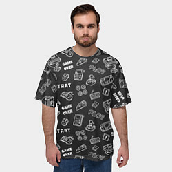 Футболка оверсайз мужская Video game, цвет: 3D-принт — фото 2