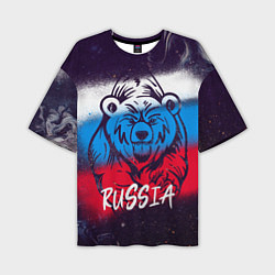 Футболка оверсайз мужская Russia Bear, цвет: 3D-принт