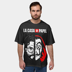 Футболка оверсайз мужская La casa de papel, цвет: 3D-принт — фото 2
