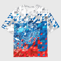 Футболка оверсайз мужская Россия, цвет: 3D-принт