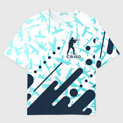 Футболка оверсайз мужская CS GO КС ГО, цвет: 3D-принт