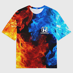 Футболка оверсайз мужская HONDA, цвет: 3D-принт