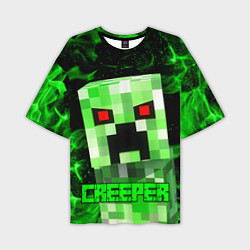 Футболка оверсайз мужская MINECRAFT CREEPER, цвет: 3D-принт