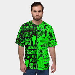Футболка оверсайз мужская BILLIE EILISH БИЛЛИ АЙЛИШ, цвет: 3D-принт — фото 2