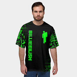 Футболка оверсайз мужская BILLIE EILISH БИЛЛИ АЙЛИШ, цвет: 3D-принт — фото 2