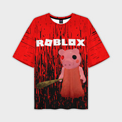Футболка оверсайз мужская Roblox Piggy, цвет: 3D-принт