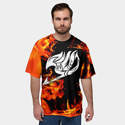 Футболка оверсайз мужская FAIRY TAIL ХВОСТ ФЕИ, цвет: 3D-принт — фото 2