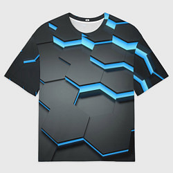 Мужская футболка оверсайз 3D Плиты