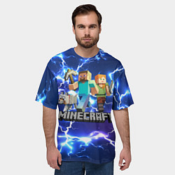 Футболка оверсайз мужская MINECRAFT МАЙНКРАФТ, цвет: 3D-принт — фото 2