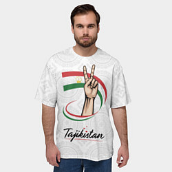 Футболка оверсайз мужская Таджикистан, цвет: 3D-принт — фото 2