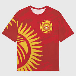 Футболка оверсайз мужская Киргизия, цвет: 3D-принт