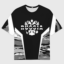 Футболка оверсайз мужская Данил камуфляж с гербом, цвет: 3D-принт