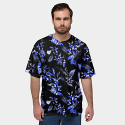 Футболка оверсайз мужская Ночные цветы, цвет: 3D-принт — фото 2