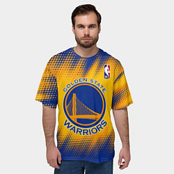 Футболка оверсайз мужская Golden State Warriors, цвет: 3D-принт — фото 2