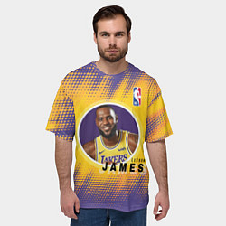 Футболка оверсайз мужская LeBron James, цвет: 3D-принт — фото 2