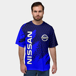 Футболка оверсайз мужская NISSAN, цвет: 3D-принт — фото 2