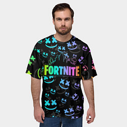 Футболка оверсайз мужская FORTNITE MARSHMELLO, цвет: 3D-принт — фото 2
