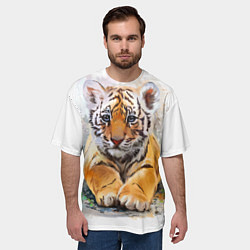 Футболка оверсайз мужская Tiger Art, цвет: 3D-принт — фото 2